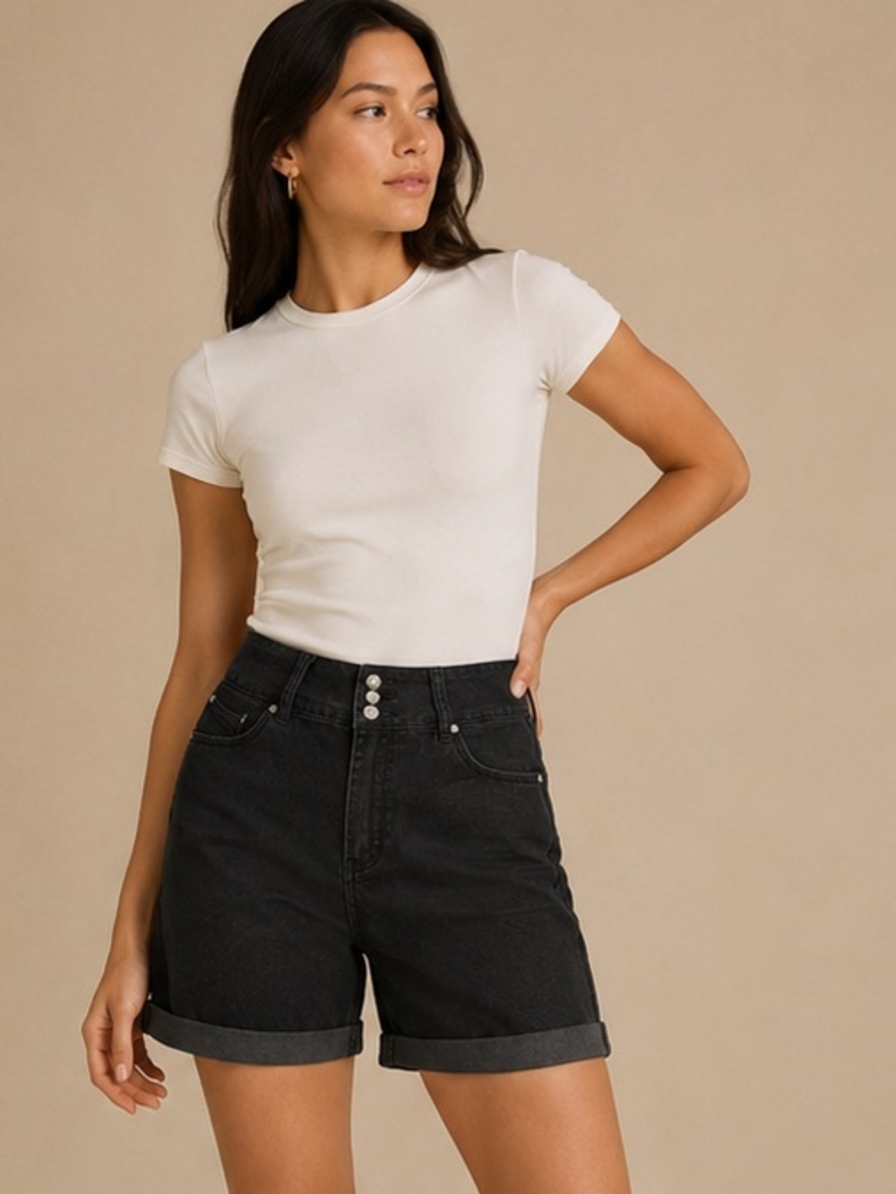 Royalty WannaBettaButt Black Denim Shorts Women’s Size 12P